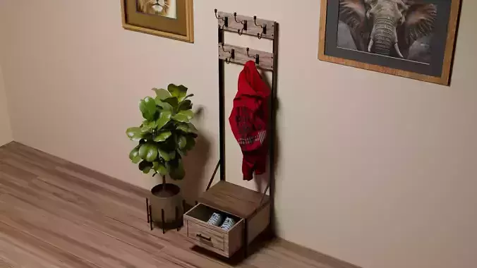 Minimalist Hall Tree or Coat Rack