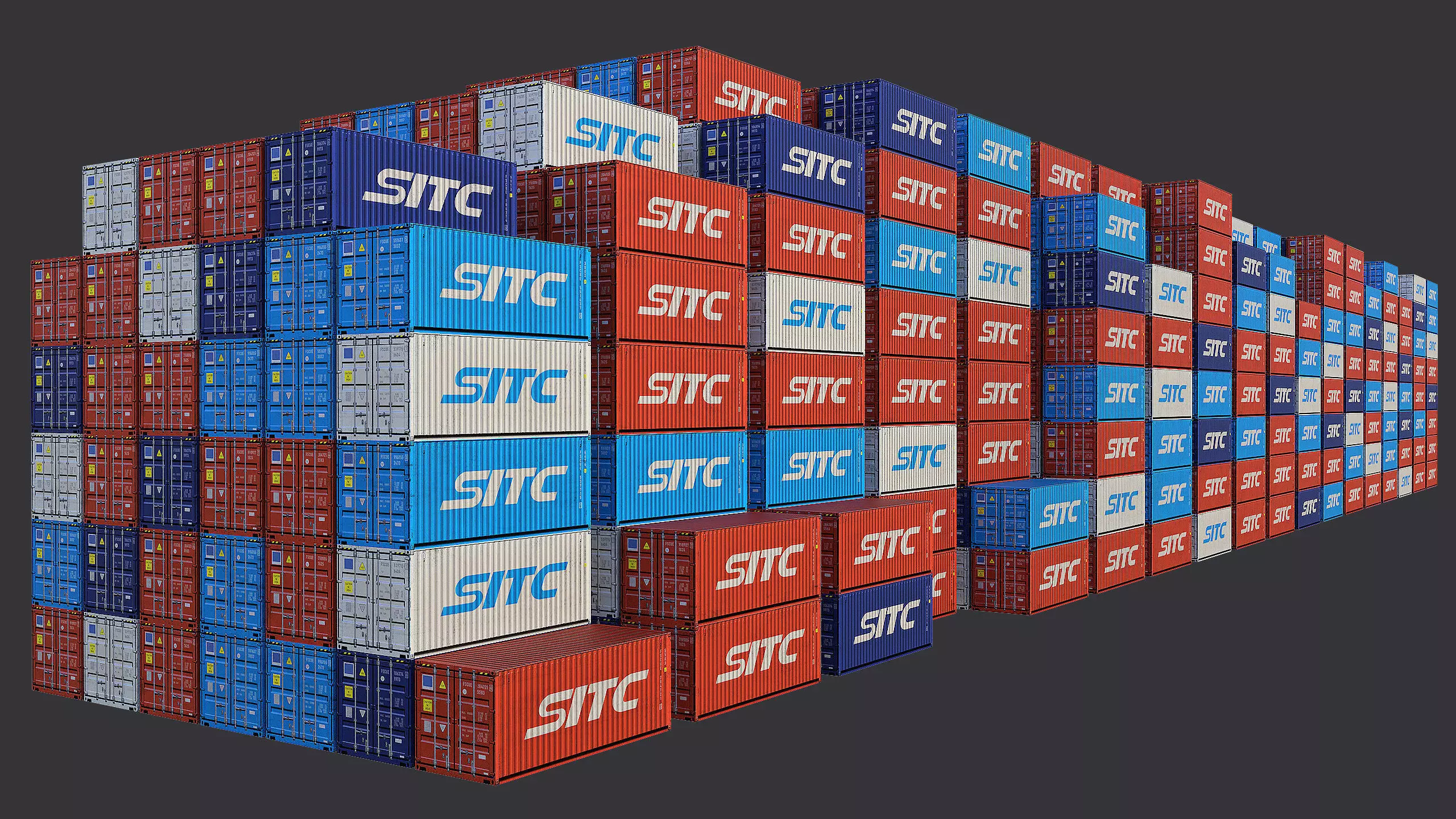 Heavy Lift Cargo Ship 8 - SITC - Lowpoly PBR Low-poly 3D model_16