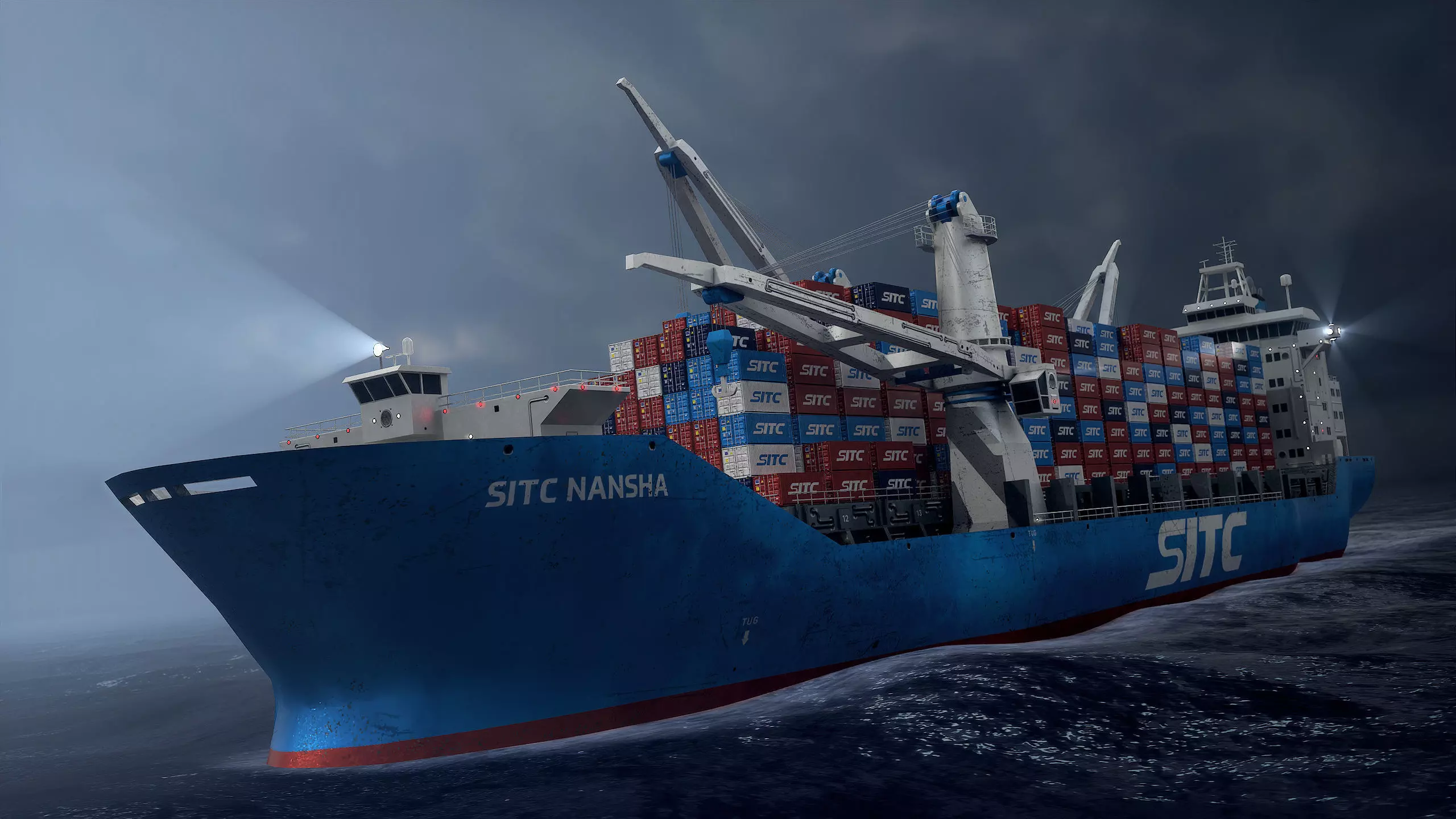 Heavy Lift Cargo Ship 8 - SITC - Lowpoly PBR Low-poly 3D model_1