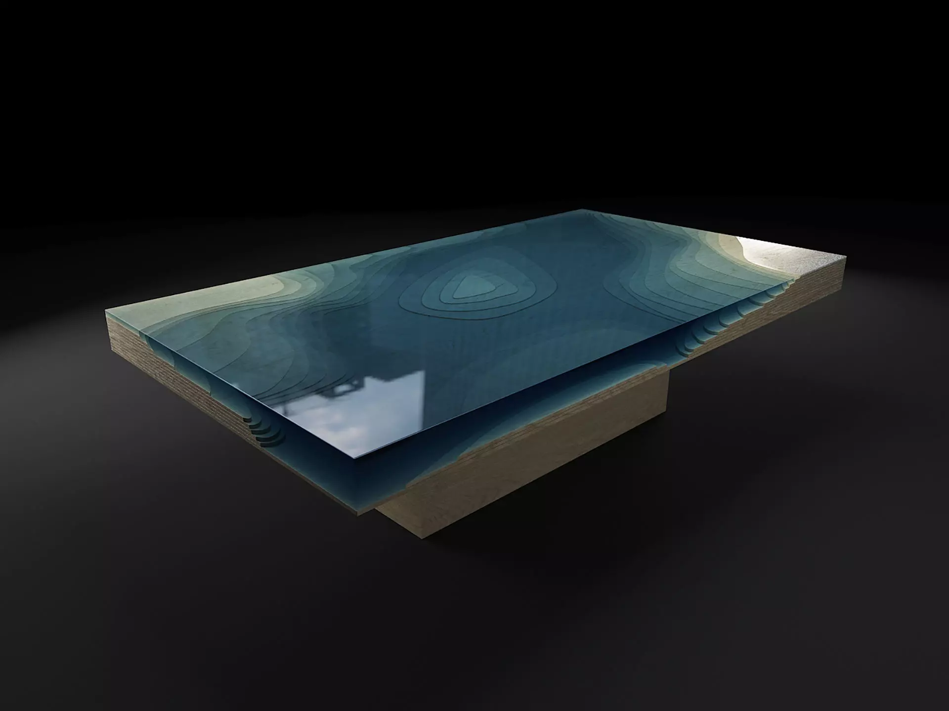 Epoxy Resin Coffee Table Collection 3D model_1