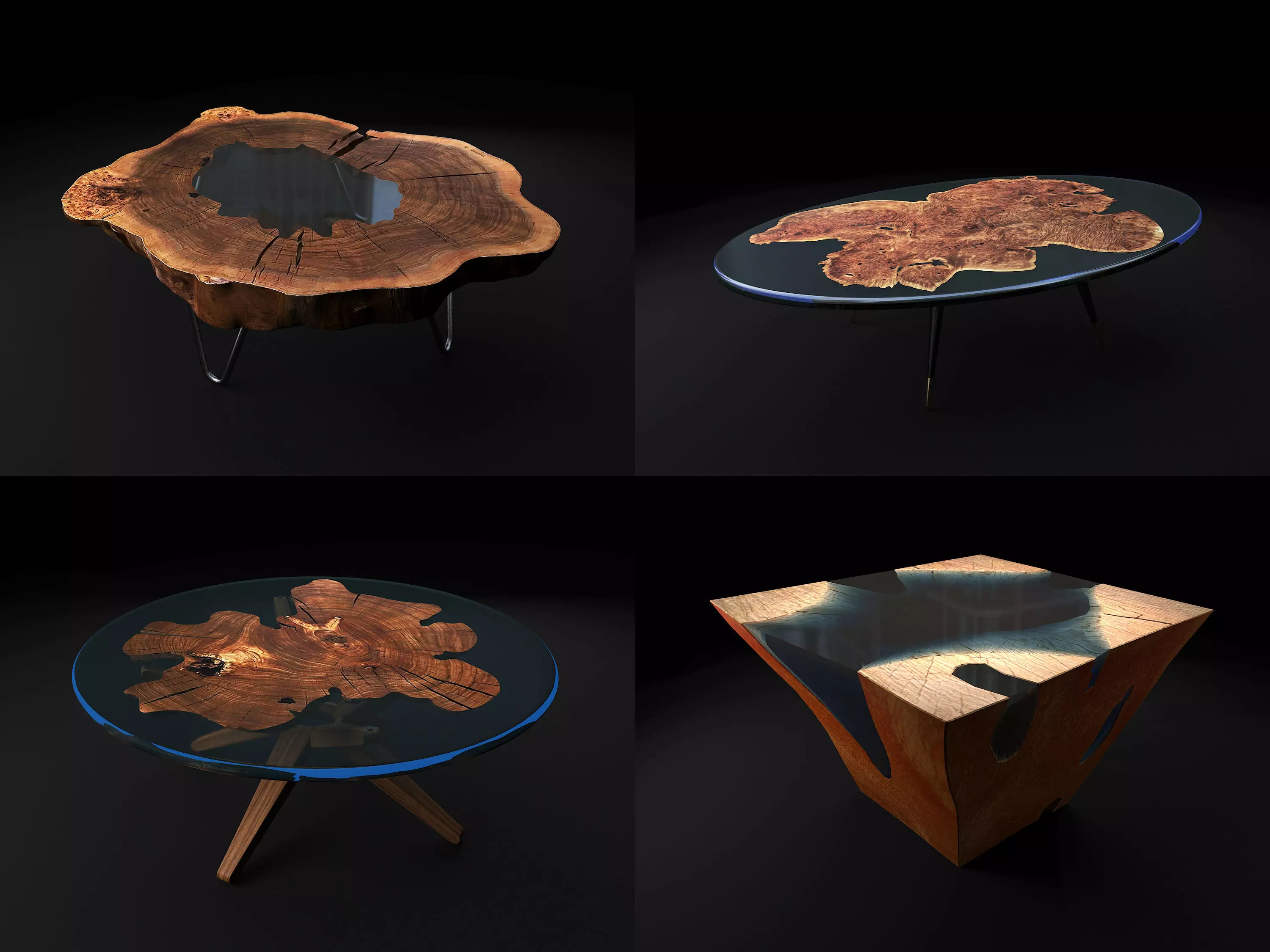 Epoxy Resin Coffee Table Collection 2 3D model_0