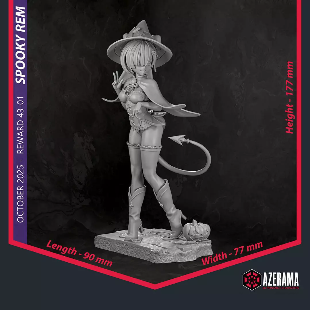 Spooky Rem STL Ready for 3D Printing 3D print model_7