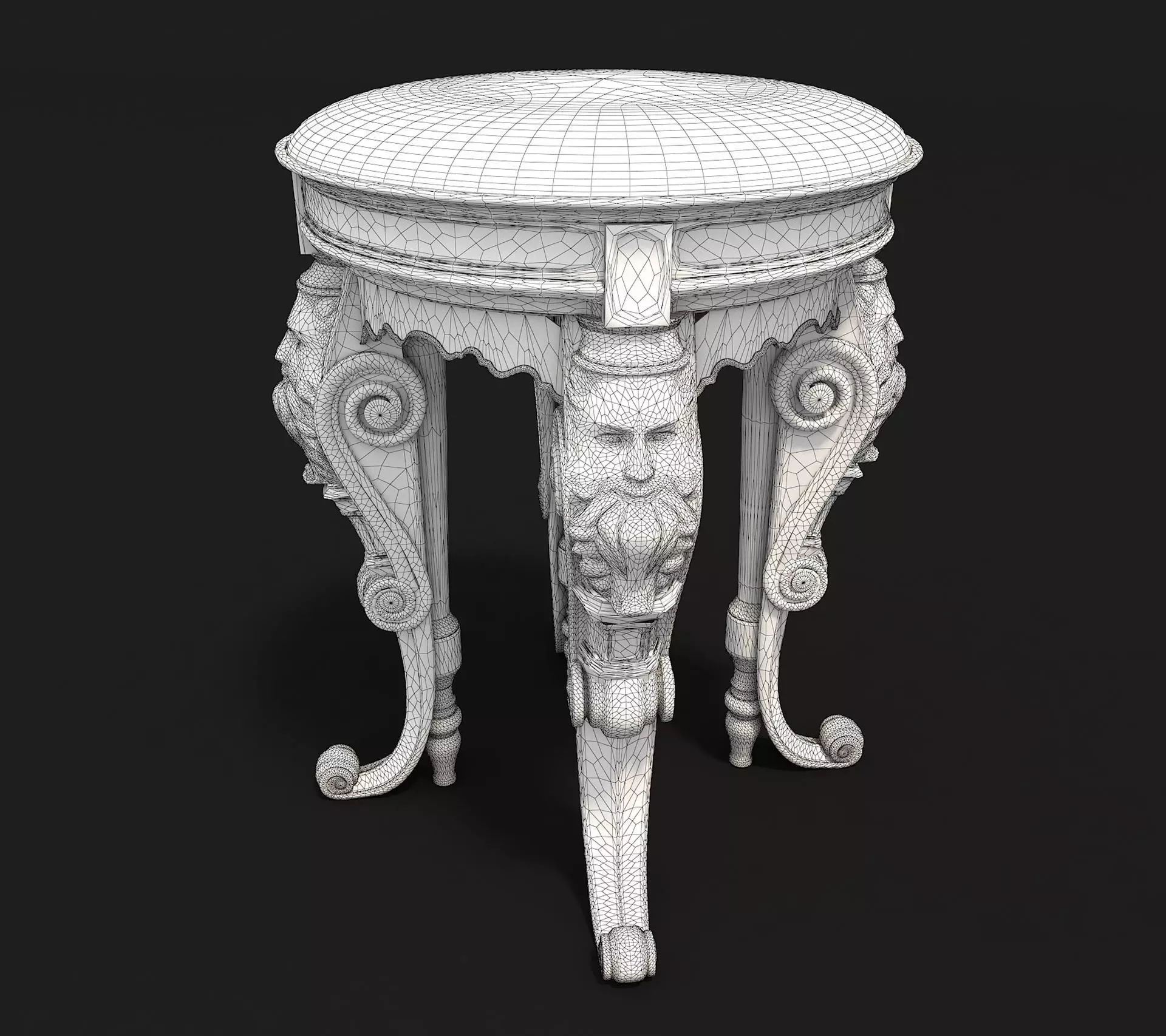 Classic European Style Dressing Table 2 3D model_10