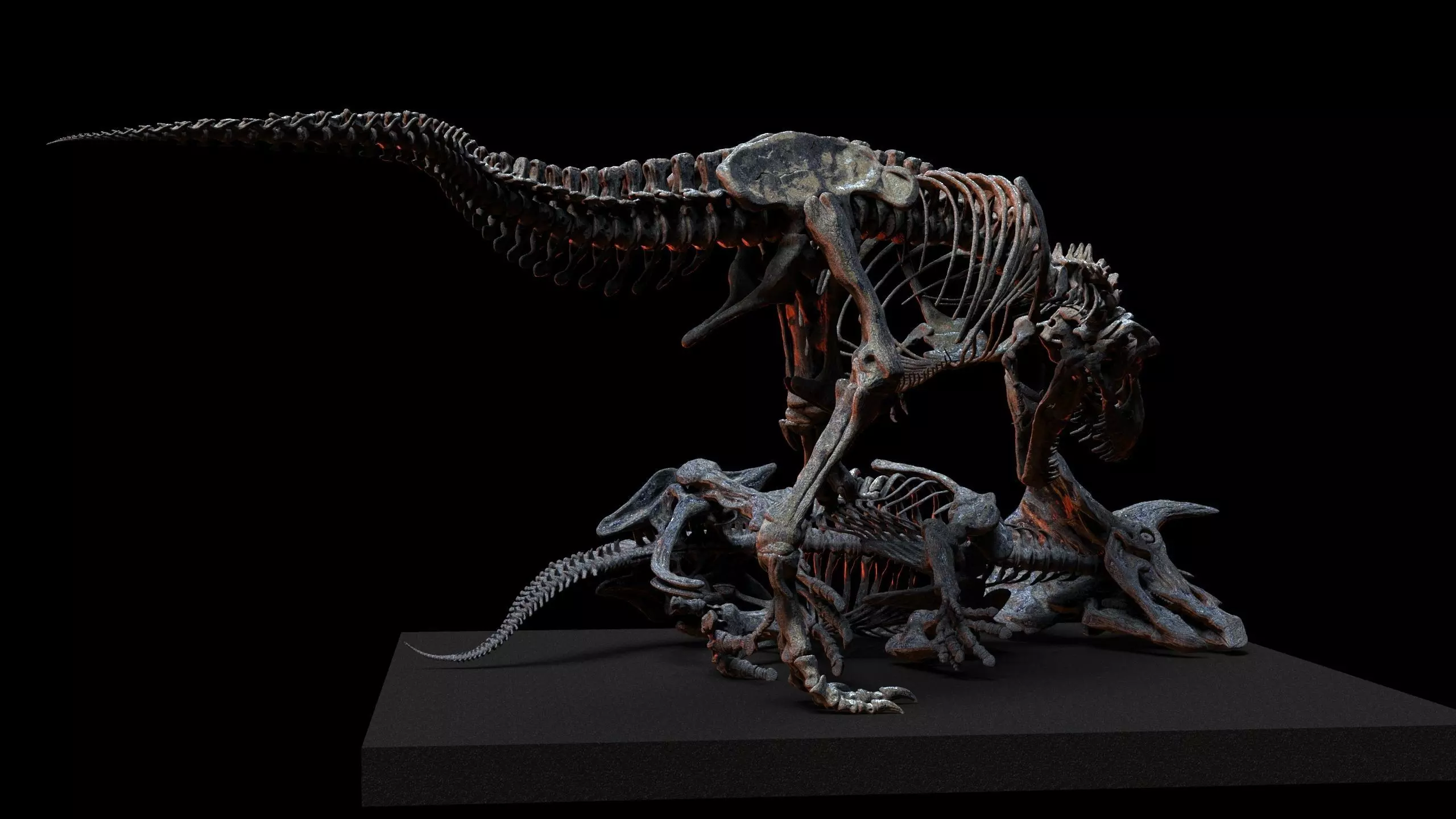 Tyrannosaurus vs triceratops v2 3D print model_3