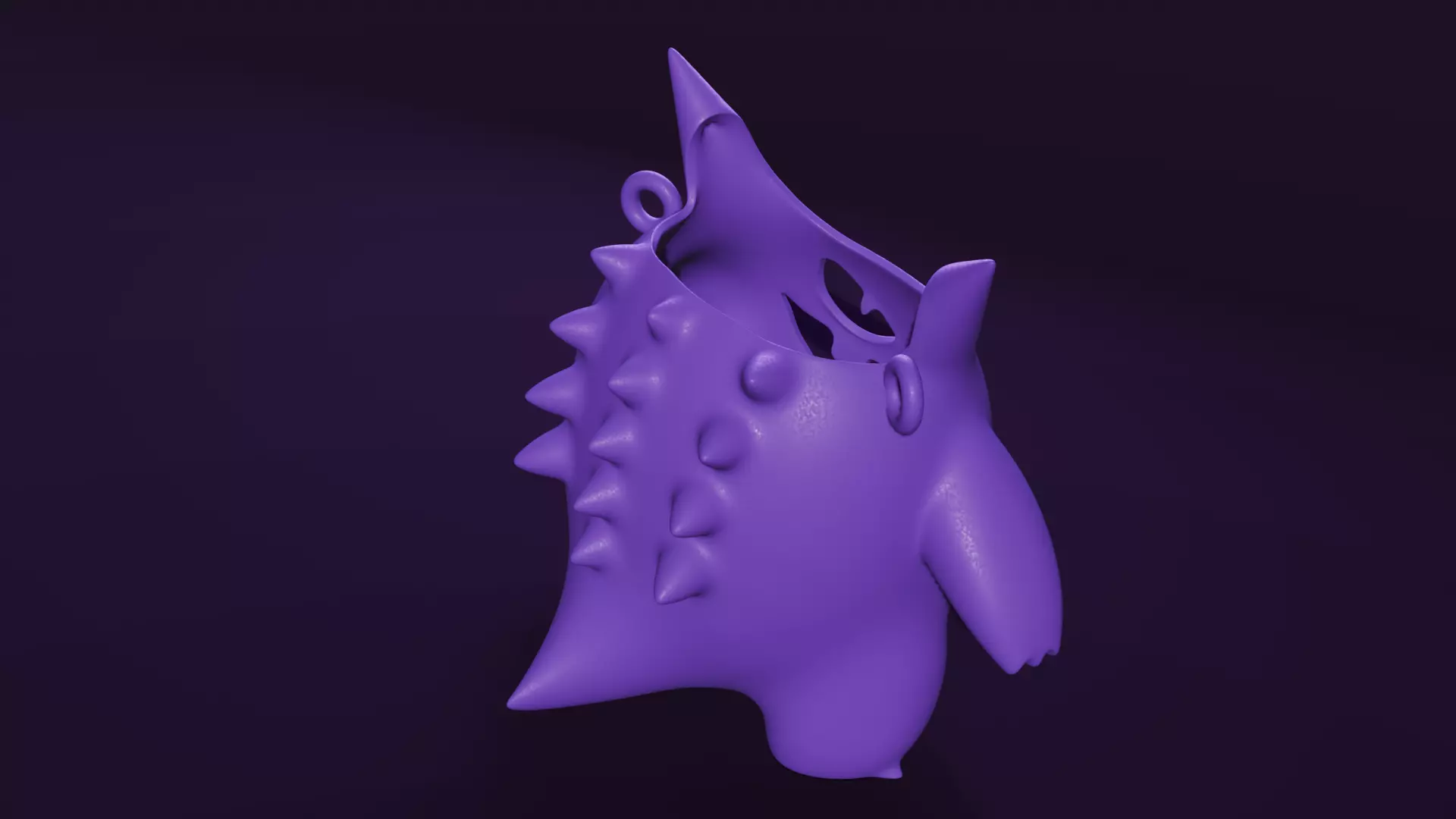 Gengar Halloween CandyBag 3D print model_4