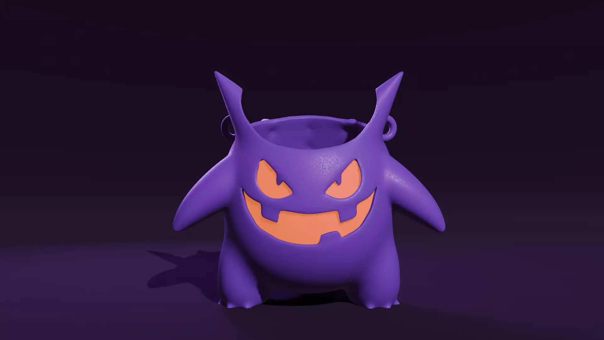 Gengar Halloween CandyBag 3D print model_1