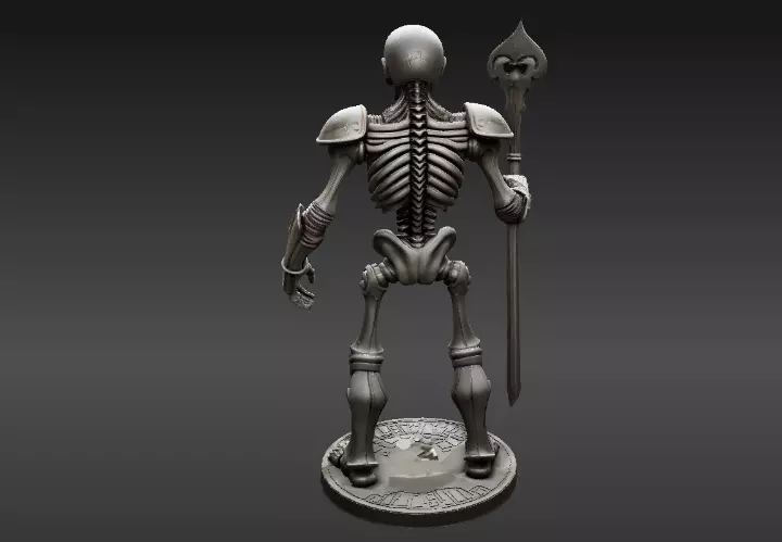 Spooky Skeleton Guardian 3D Model Articulated Printable 3D print model_11