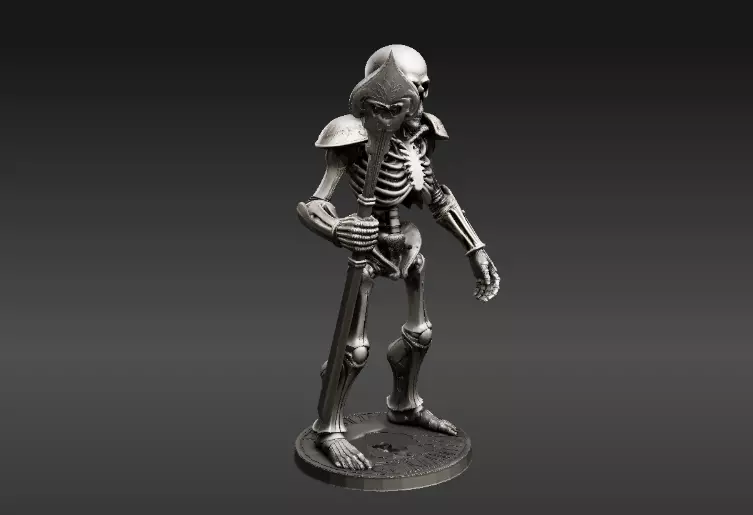 Spooky Skeleton Guardian 3D Model Articulated Printable 3D print model_2