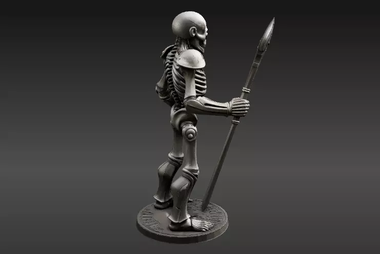 Spooky Skeleton Guardian 3D Model Articulated Printable 3D print model_1