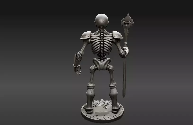 Spooky Skeleton Guardian 3D Model Articulated Printable 3D print model_10