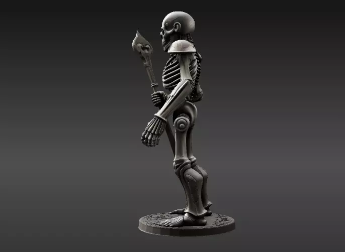 Spooky Skeleton Guardian 3D Model Articulated Printable 3D print model_9