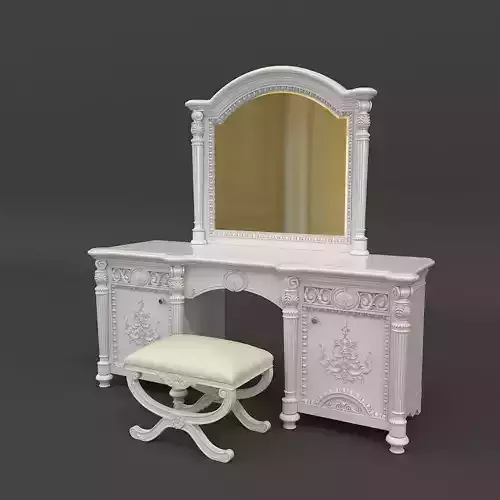 Classic European Style Dressing Table 7 3D model