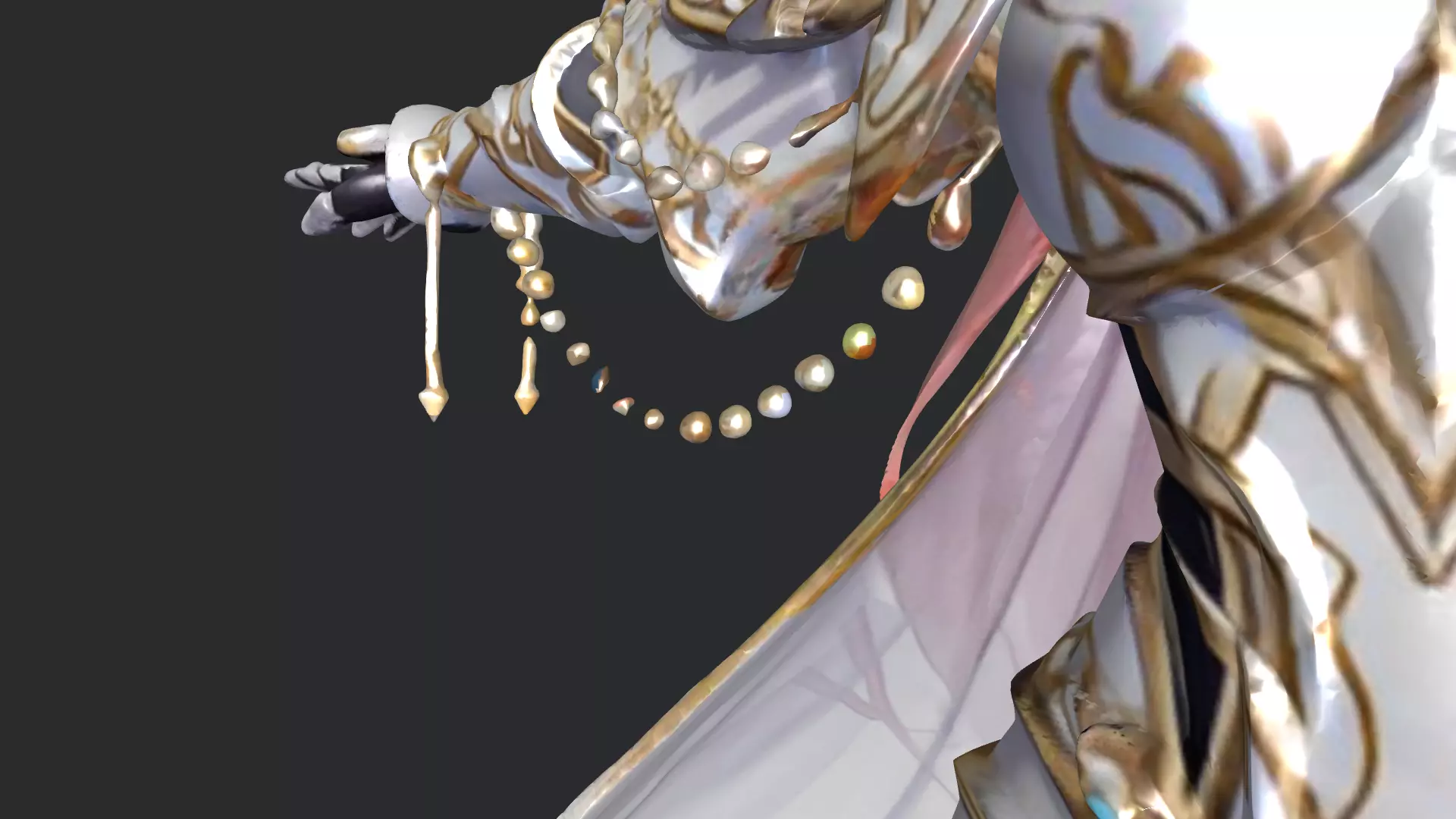 Fantasy Armored Queen 3D Character PBR Textured Low-poly 3D model_12