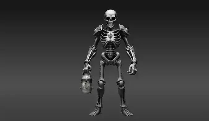 Skeleton Guardian 3D Model Printable Articulated Halloween 3D print model Skeleton Guardian 3D Model Printable Articulated Halloween 3D print model