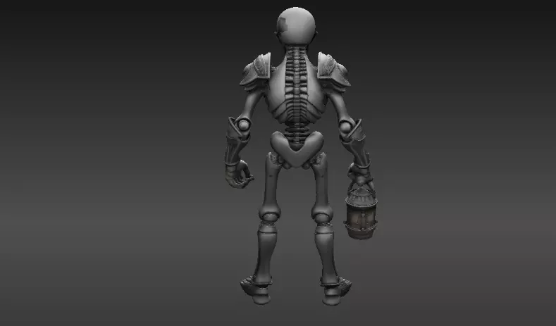 Skeleton Guardian 3D Model Printable Articulated Halloween 3D print model_8