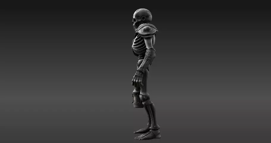 Skeleton Guardian 3D Model Printable Articulated Halloween 3D print model_7