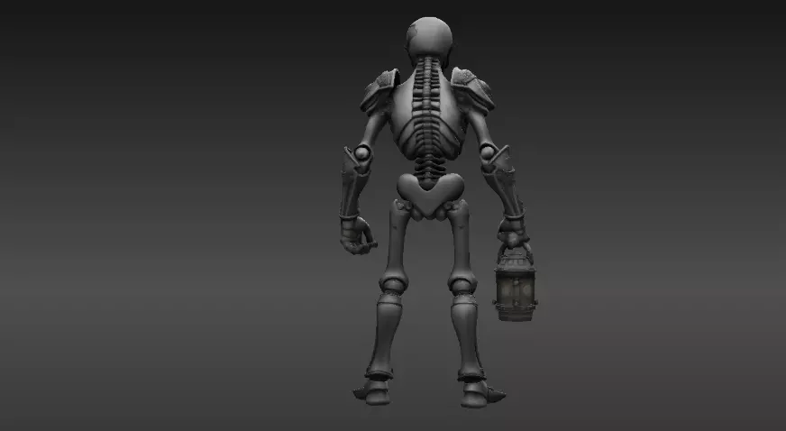 Skeleton Guardian 3D Model Printable Articulated Halloween 3D print model_6