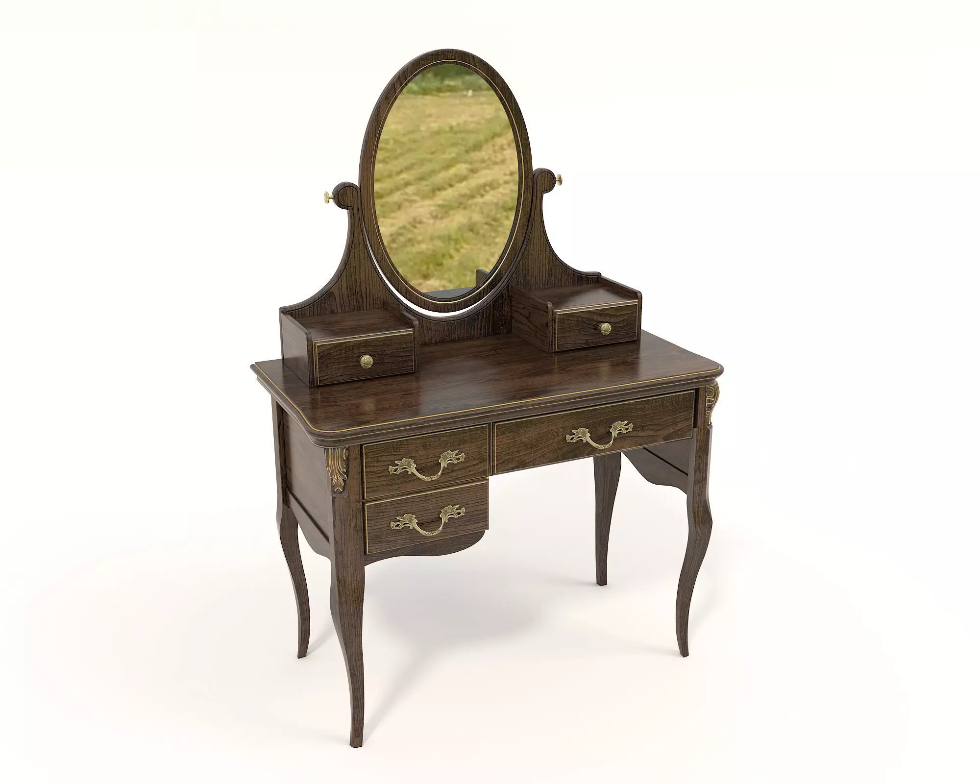 Classic European Style Dressing Table 13 3D model_5