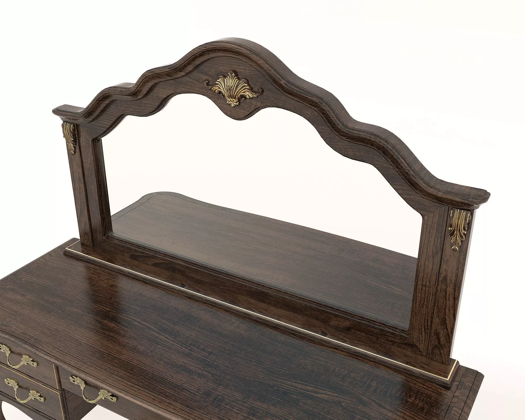 Classic European Style Dressing Table 14 3D model_8