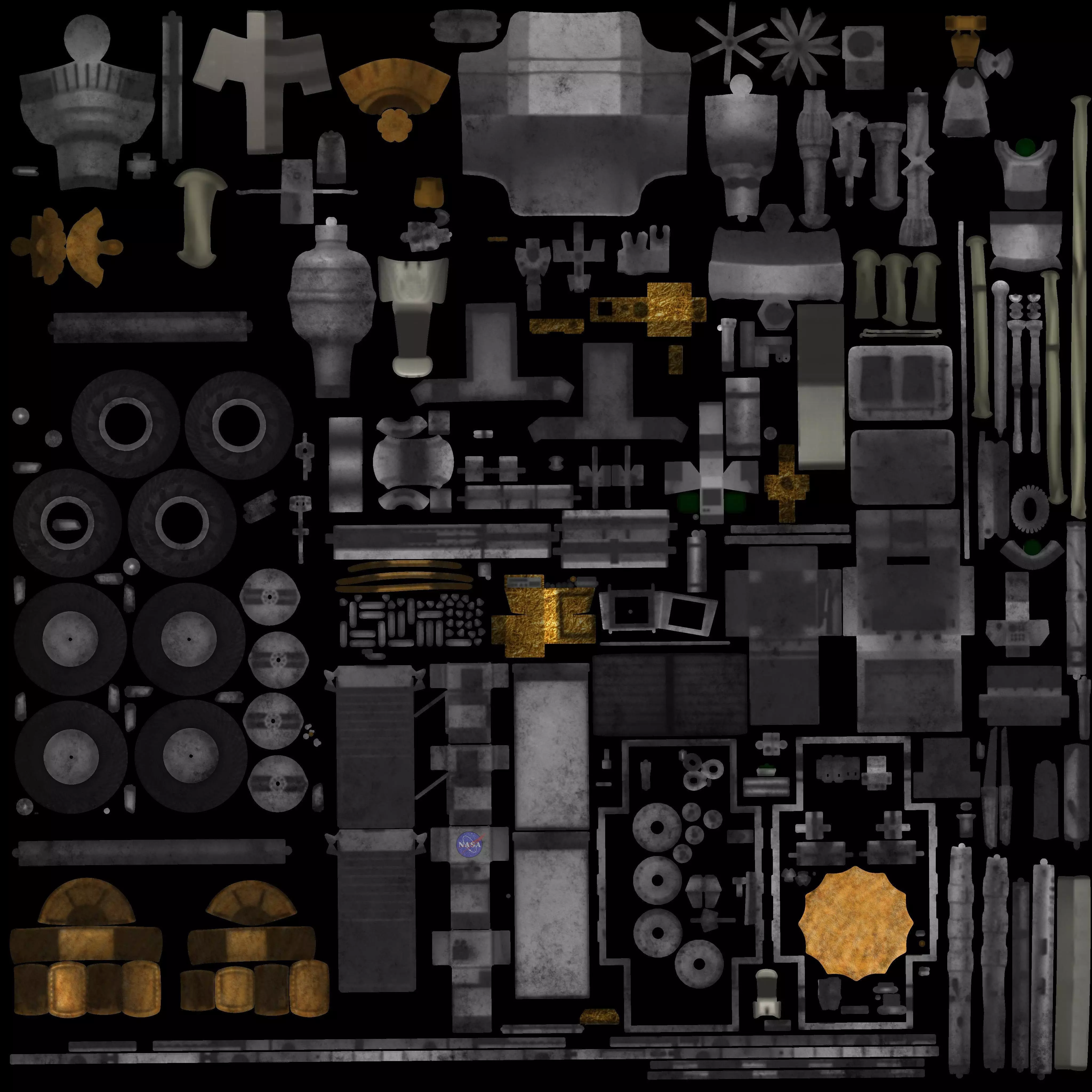 Apollo Lunar Rover High-Quality - Moon Exploration Vehicle 3D model_3