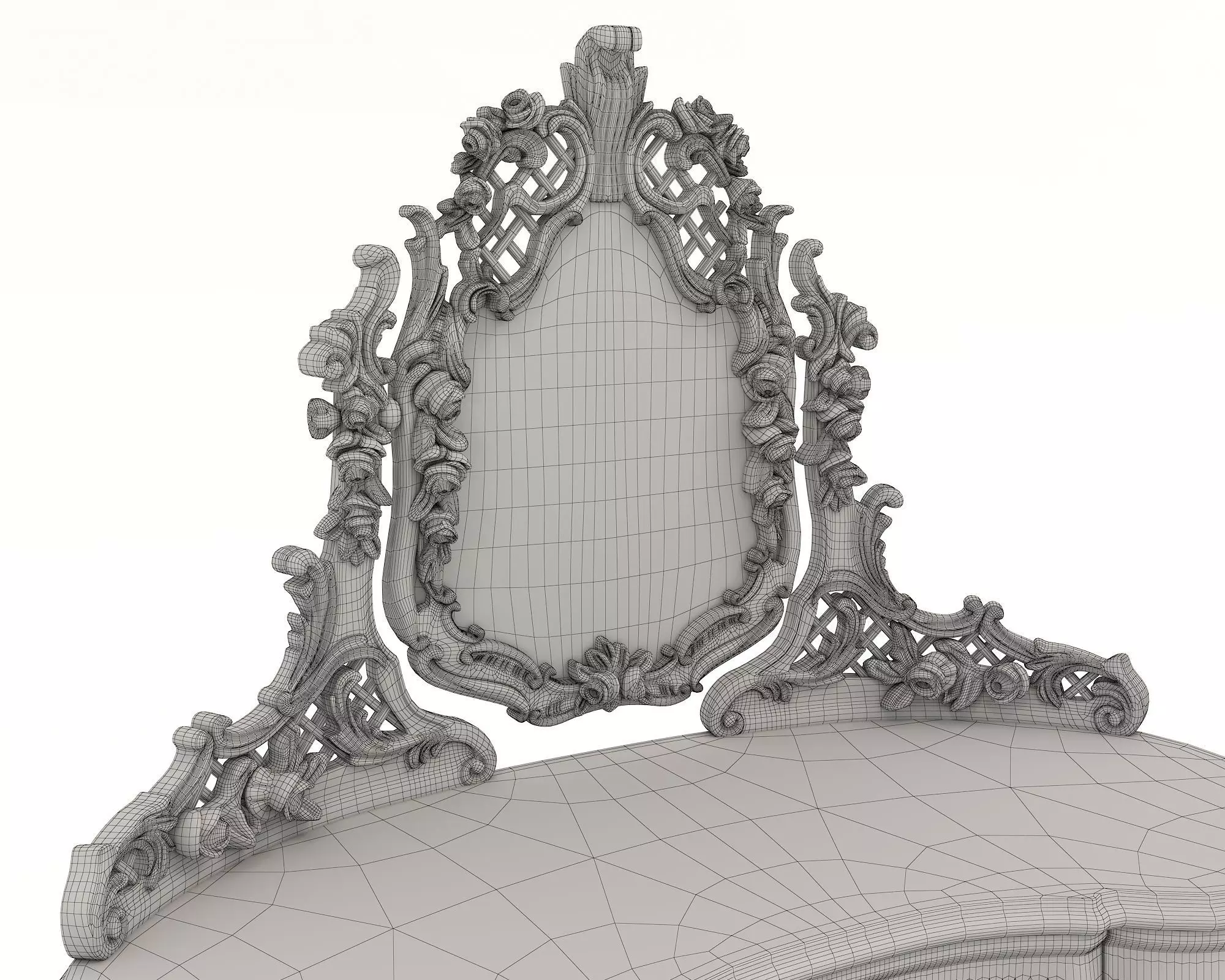 Classic European Style Dressing Table 17 3D model_8
