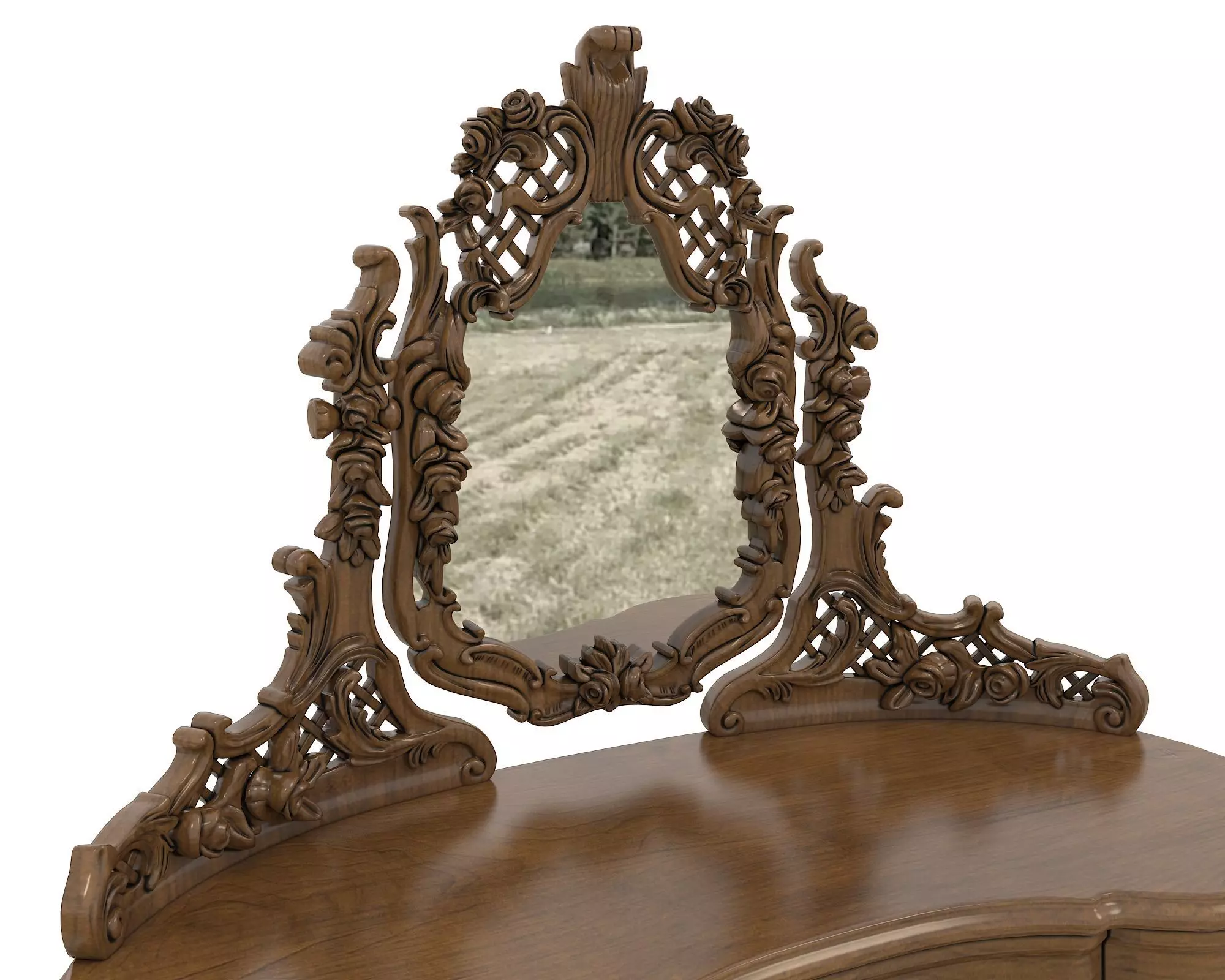 Classic European Style Dressing Table 17 3D model_3