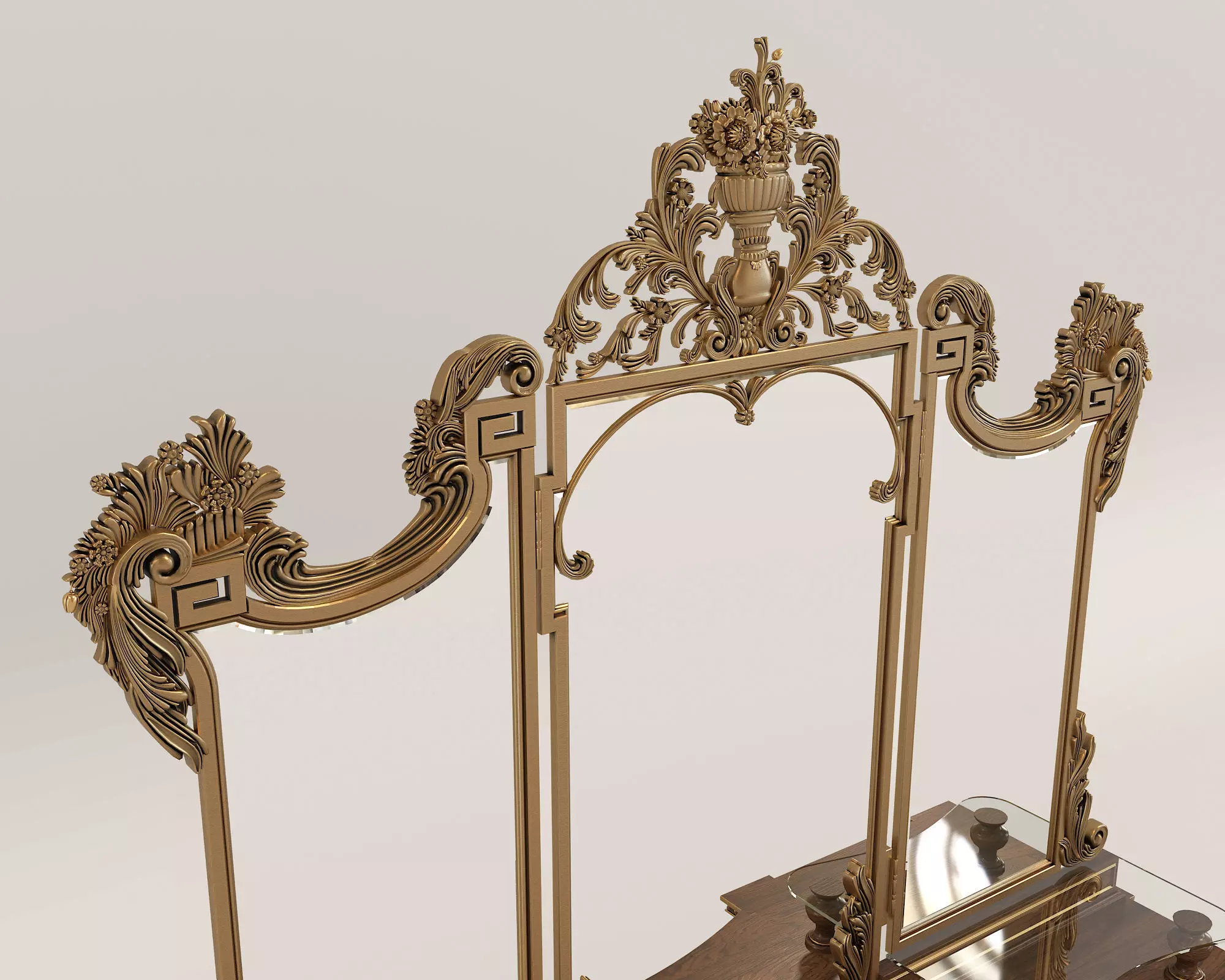 Classic European Style Dressing Table 19 3D model_6