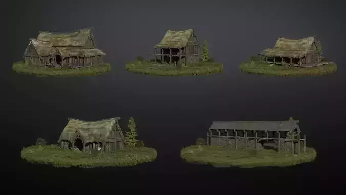 Skyrim Style Viking Town Kit - Medieval Village 