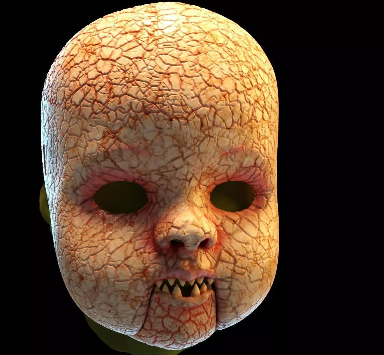 possessed doll mask 3D print model_1