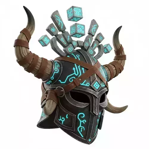 Arcane Viking Helmet Low-poly 3D model Arcane Viking Helmet Low-poly 3D model