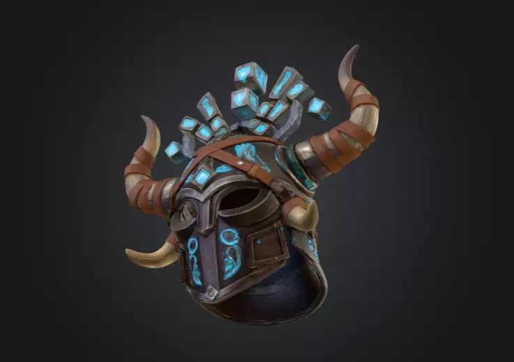 Arcane Viking Helmet Low-poly 3D model_14