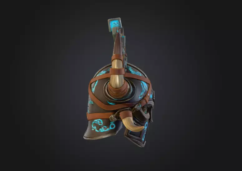 Arcane Viking Helmet Low-poly 3D model_3