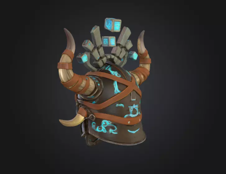 Arcane Viking Helmet Low-poly 3D model_6