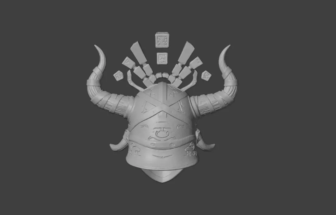 Arcane Viking Helmet Low-poly 3D model_19