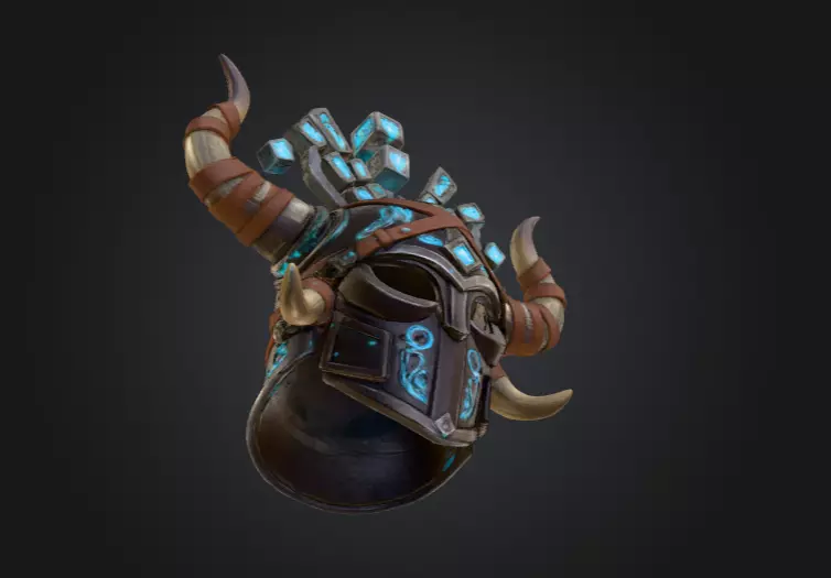Arcane Viking Helmet Low-poly 3D model_13