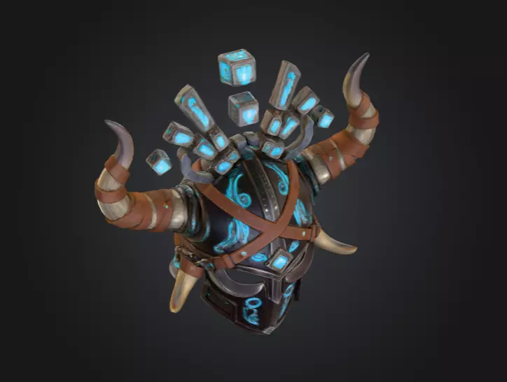 Arcane Viking Helmet Low-poly 3D model_11