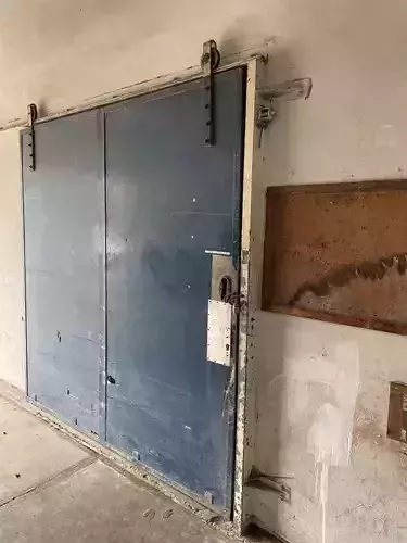 Vintage Industrial Blue Metal 