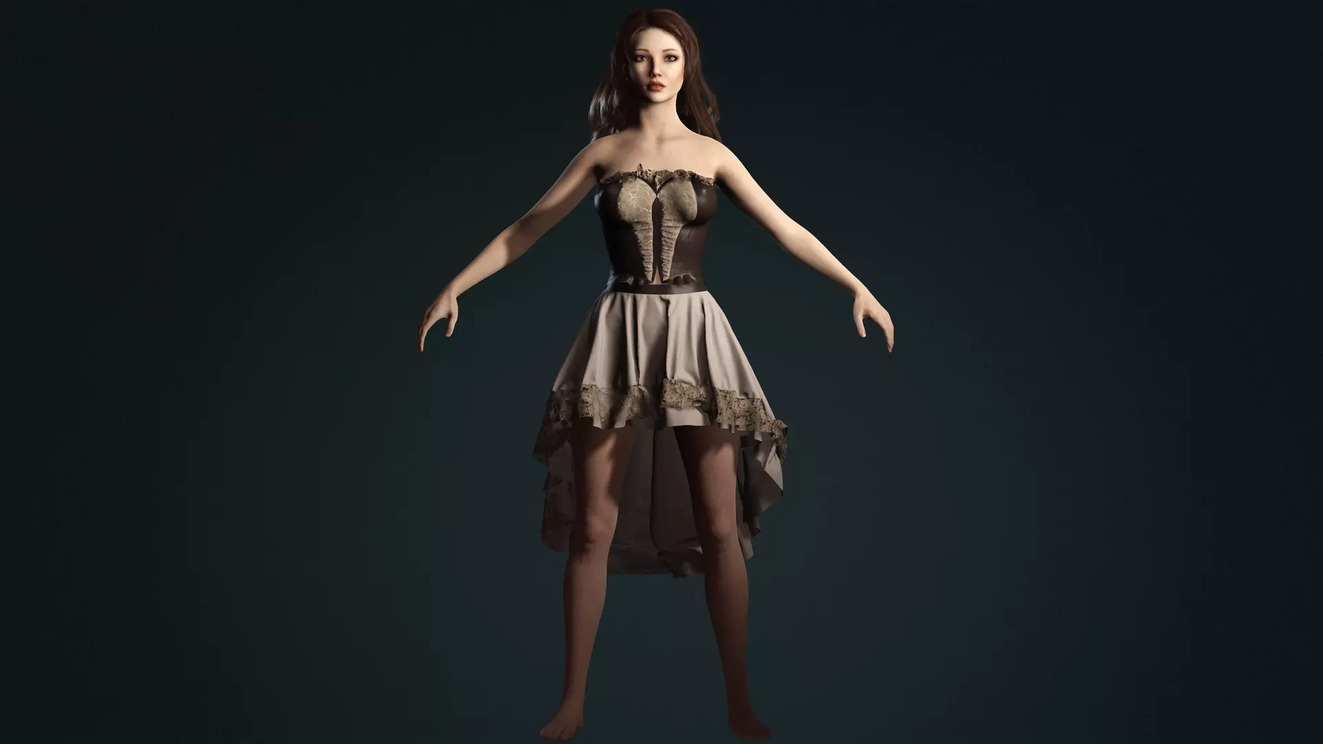 Realistic Female Character  Versatile 3D Model Low-poly 3D model_13