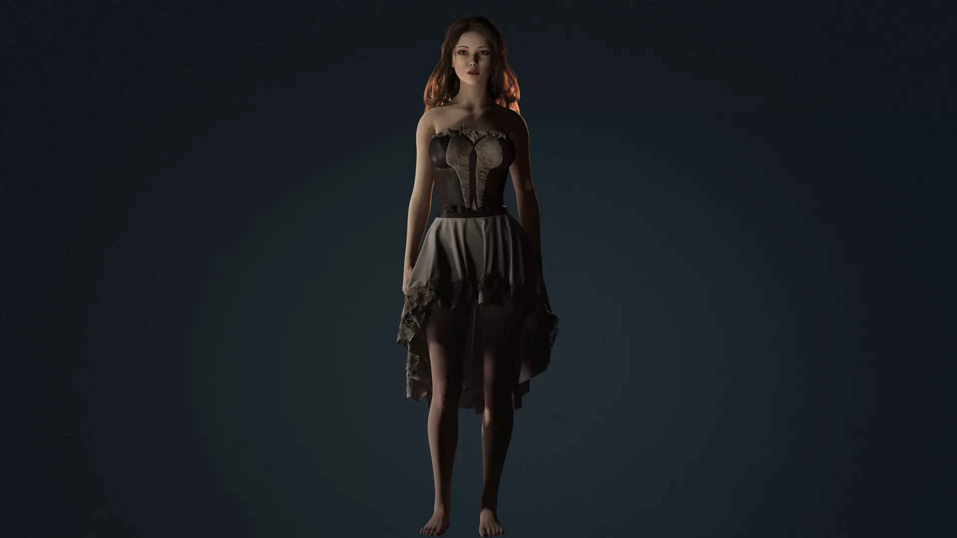 Realistic Female Character  Versatile 3D Model Low-poly 3D model_3