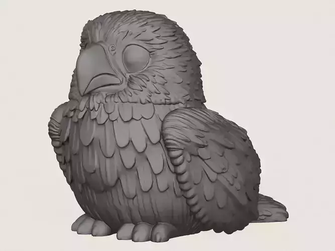 Baby Eagle Statue Print Ready 3D Model