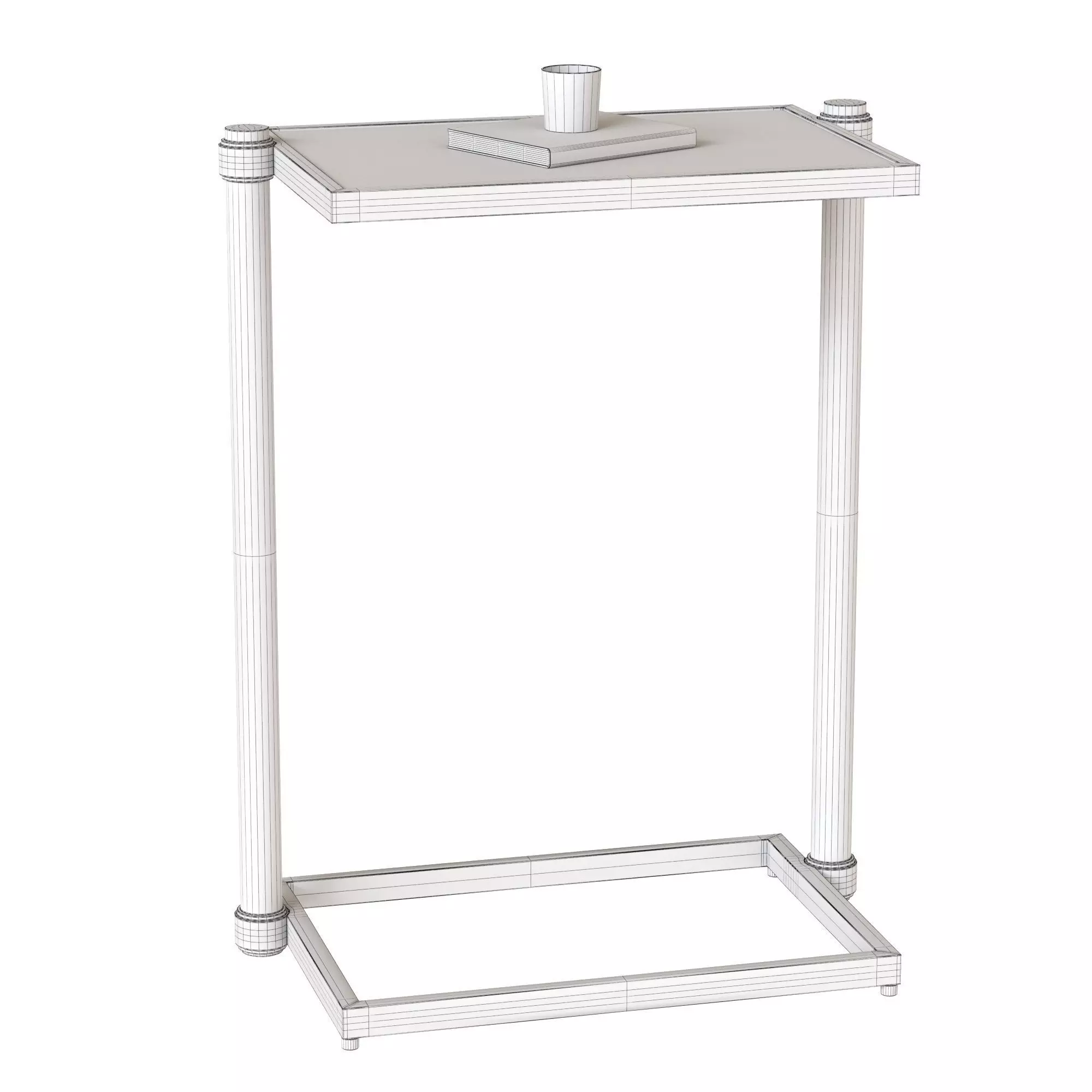 Everson Rectangular C Table 21 Low-poly 3D model_8