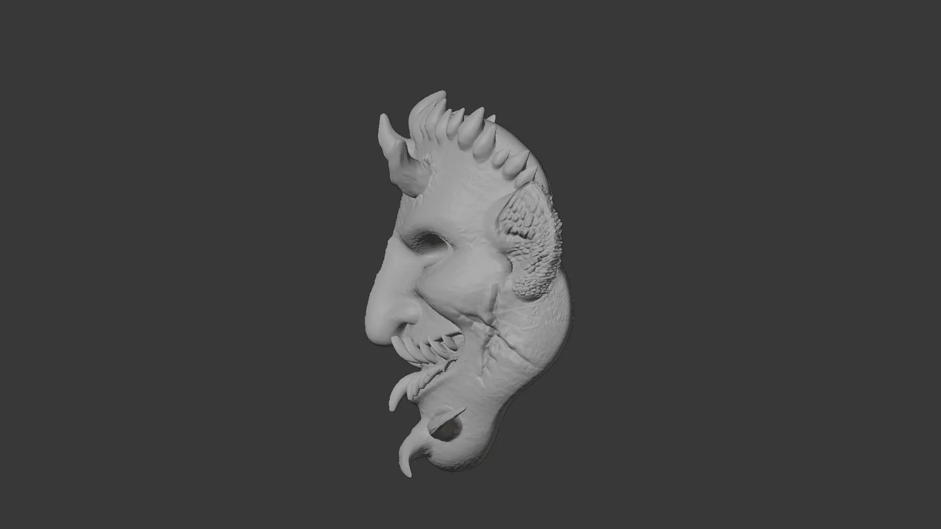 Infernal Mask  4K Textured Horror Asset Low-poly 3D model_11