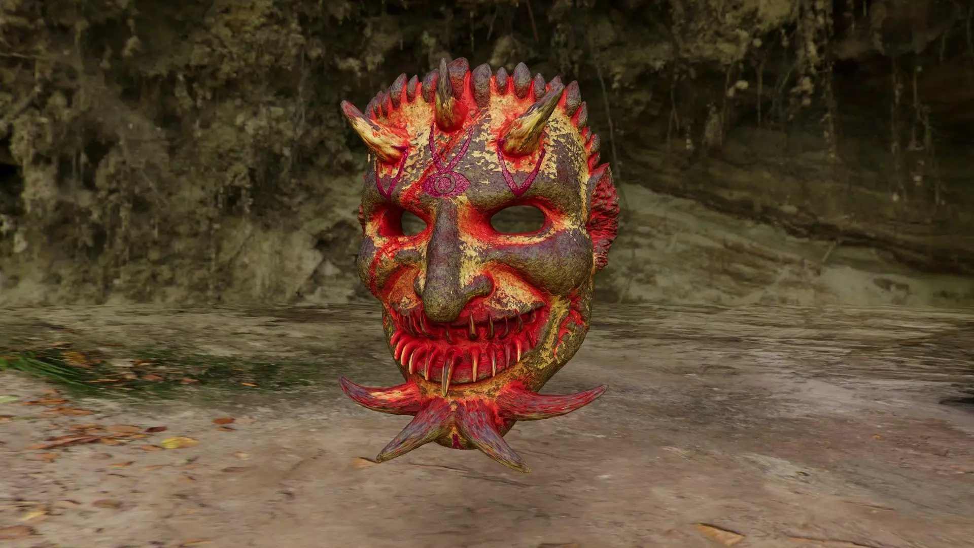 Infernal Mask  4K Textured Horror Asset Low-poly 3D model_7