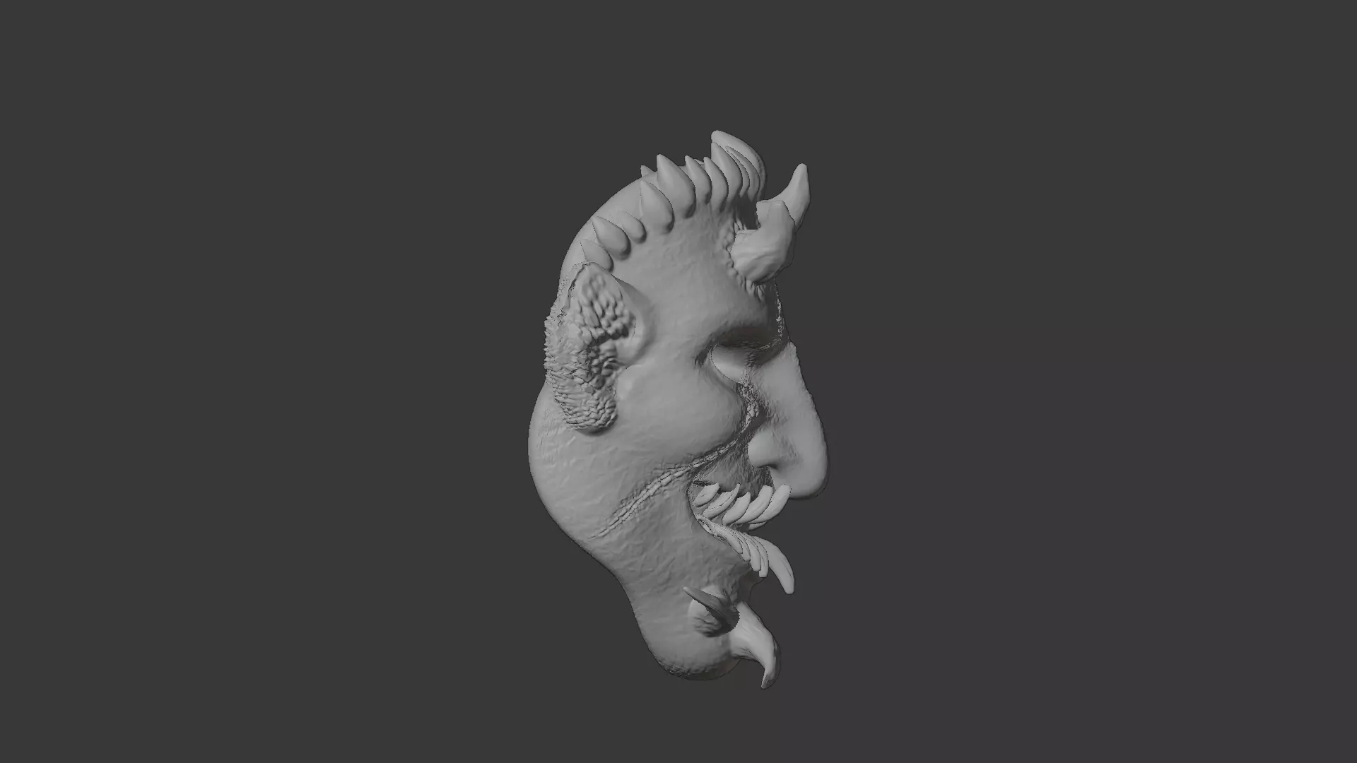 Infernal Mask  4K Textured Horror Asset Low-poly 3D model_10