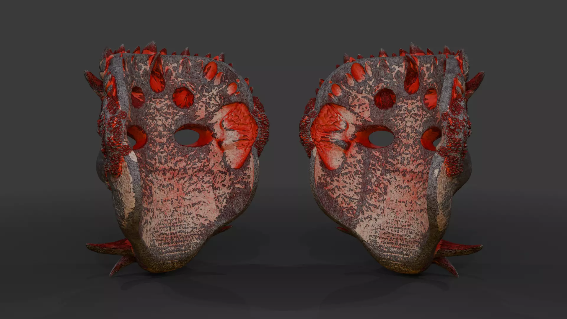 Infernal Mask  4K Textured Horror Asset Low-poly 3D model_2
