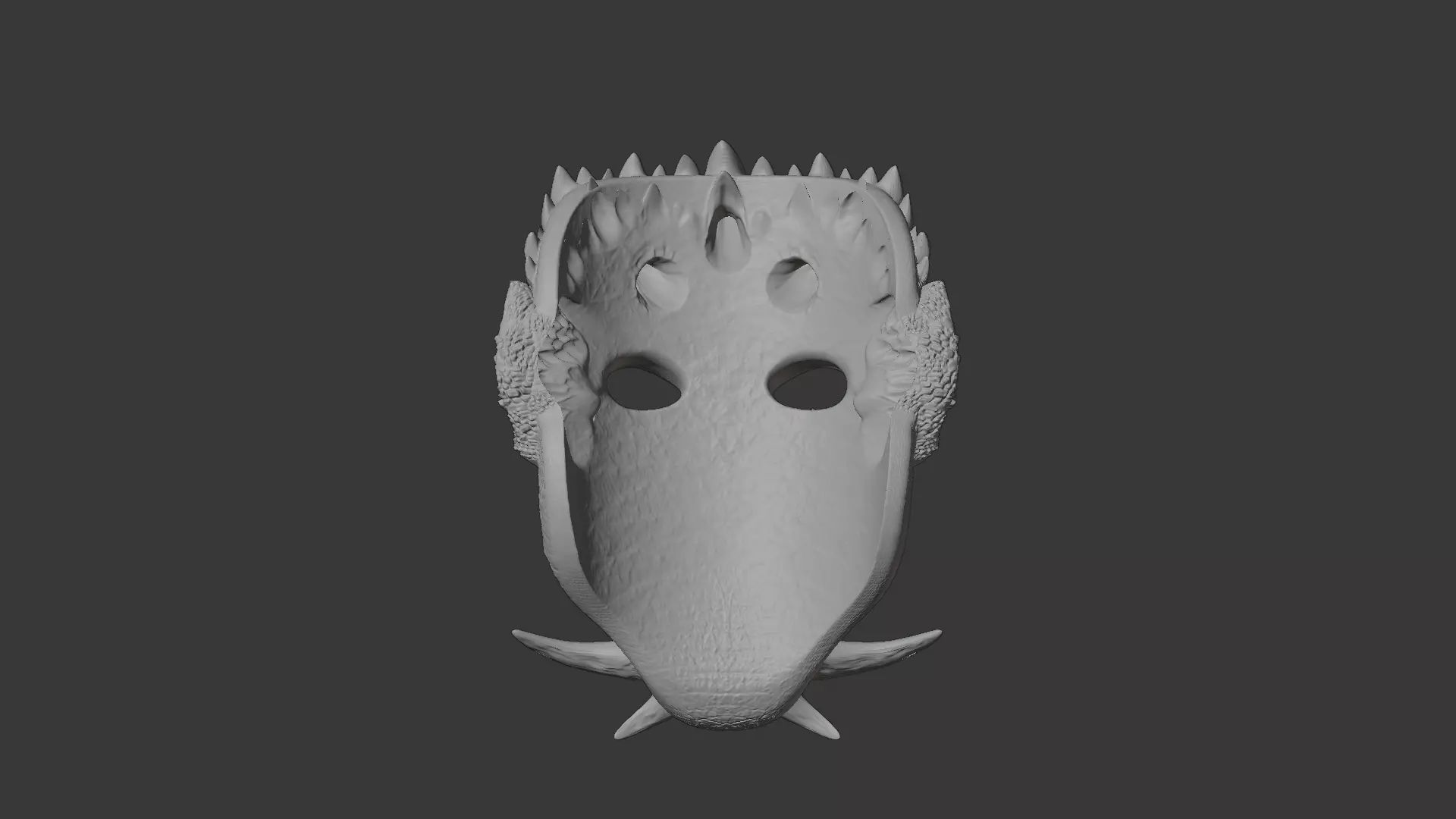 Infernal Mask  4K Textured Horror Asset Low-poly 3D model_9