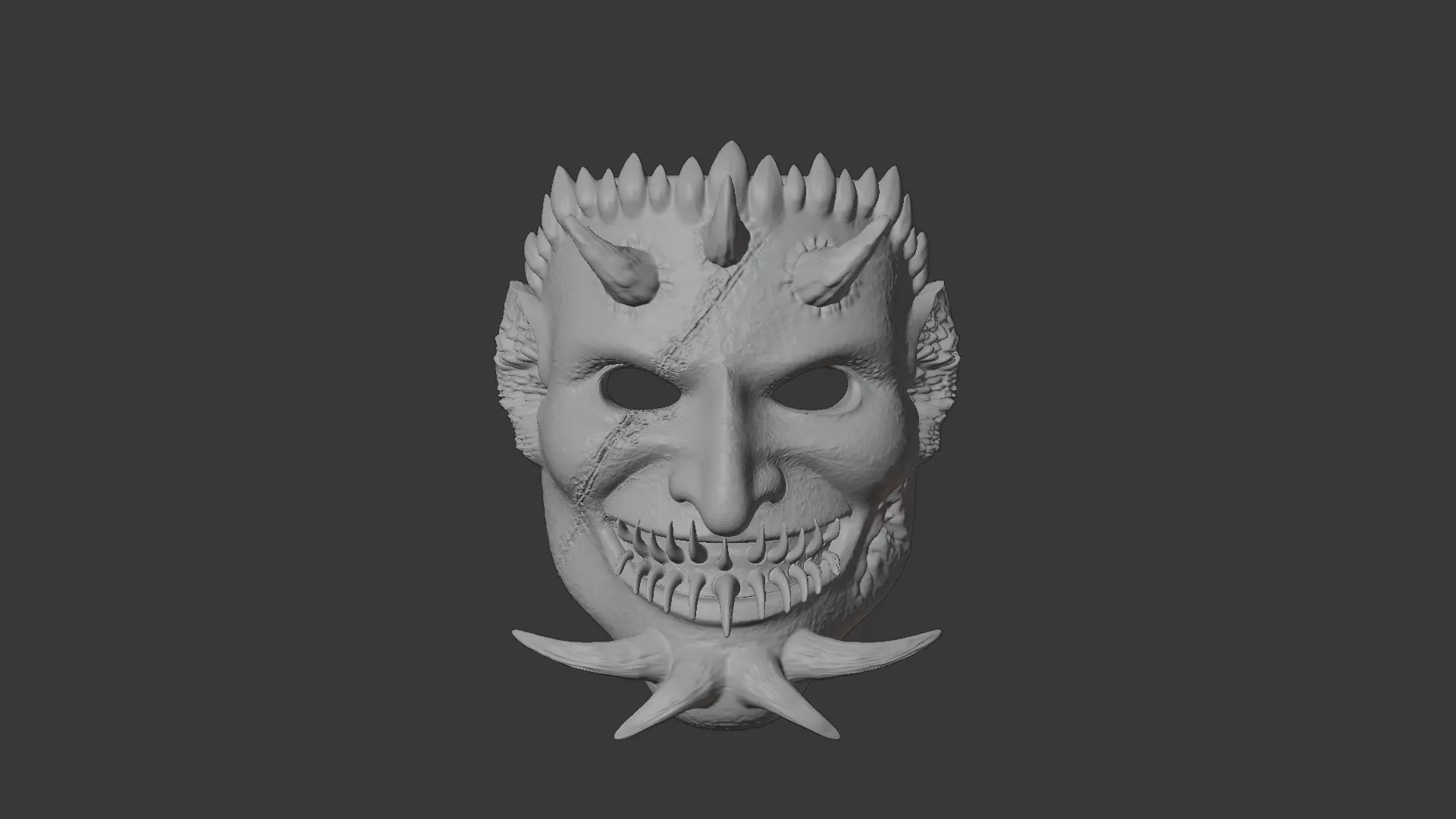 Infernal Mask  4K Textured Horror Asset Low-poly 3D model_8