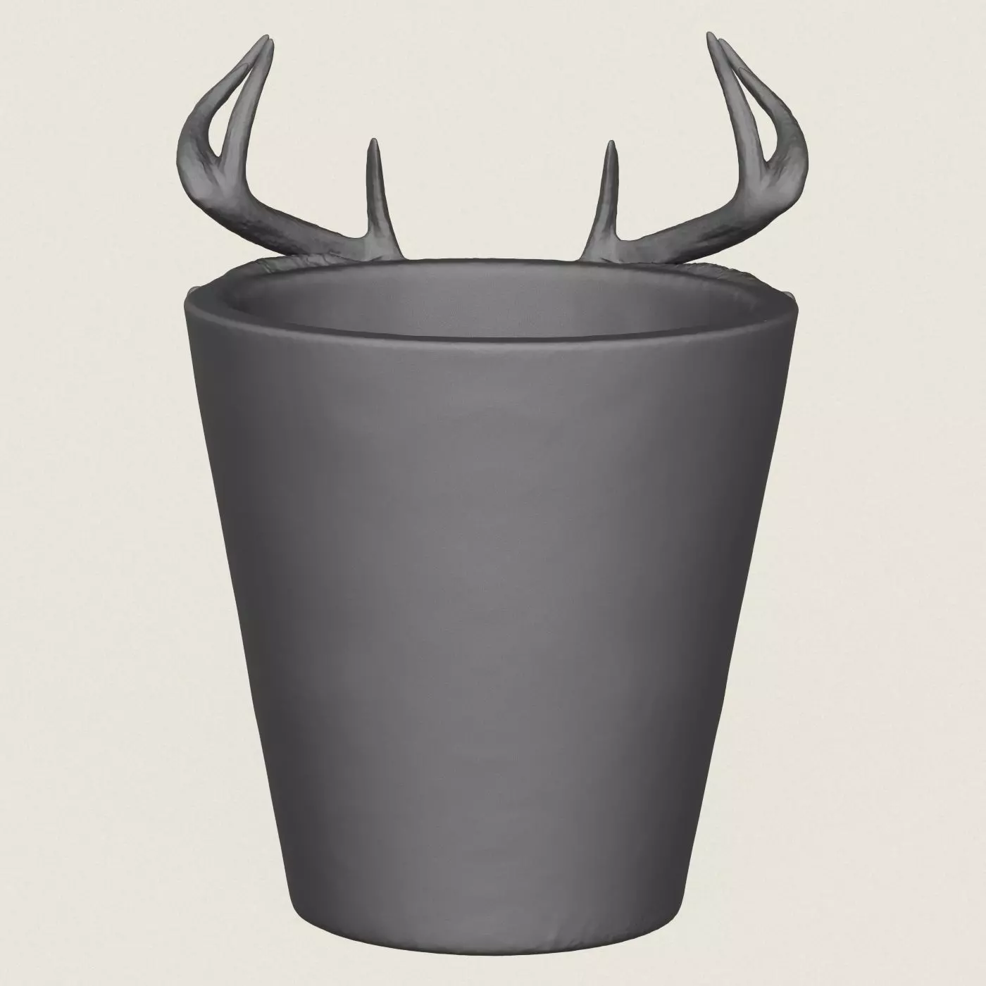 Deer Head Planter Print Ready 3D Model 3D print model_6