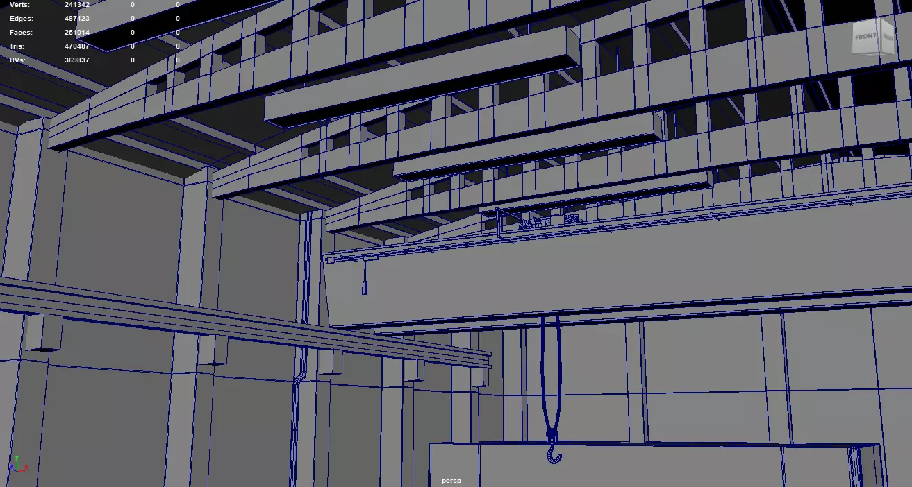 Hangar Warehouse 01 Low-poly 3D model_15