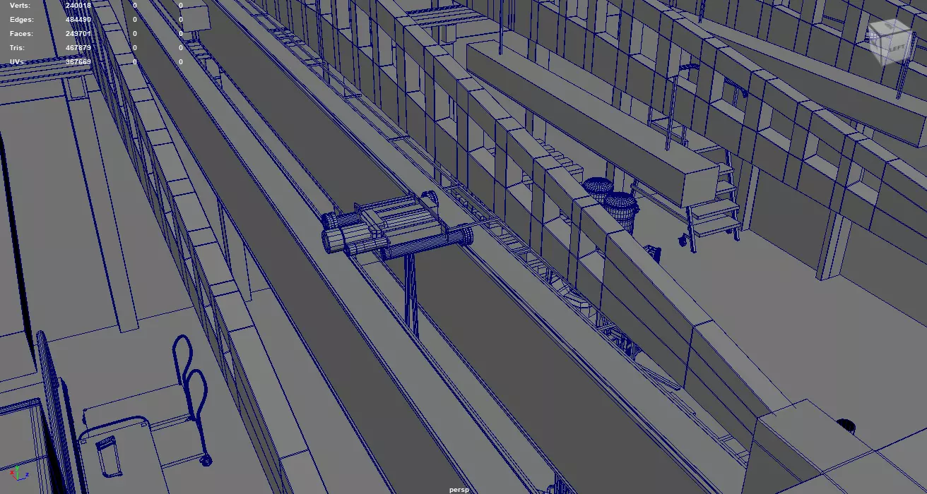 Hangar Warehouse 01 Low-poly 3D model_13